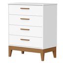 Ver imagem 3 de Guarda Roupa Infantil Flip 3 Portas com Cômoda Gaveteiro Infantil Flip Branco Acetinado - Reller