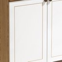 Ver imagem 7 de Cozinha Modulada 6 Peças MDF com Torre Quente para Forno e Micro-Ondas e Detalhe Americano Frisado Branco/Cinamomo Fosco