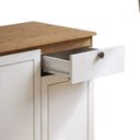 Ver imagem 6 de Cozinha Modulada 6 Peças MDF com Torre Quente para Forno e Micro-Ondas e Detalhe Americano Frisado Branco/Cinamomo Fosco