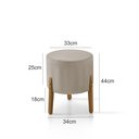 Ver imagem 2 de Conj. 2 Mona com 2 Puff Madeira Maciça Linho:bege