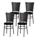 Ver imagem 1 de 4 Cadeiras para Mesa Preta Hawai Marrom:preto