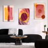 Kit com 3 Quadros Arte Abstrata em Lona Tamanho:60x90cm - 1