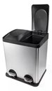 Ver imagem 2 de Lixeira Duplo Compartimento 30L c/ Amortecimento Inox Mek