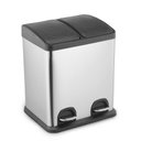 Ver imagem 1 de Lixeira Duplo Compartimento 30L c/ Amortecimento Inox Mek