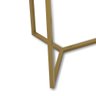 Conjunto de Mesa Lateral Aço com Espelho Redonda Steel Glass Dourado - Lh Móveis - 8