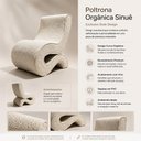 Ver imagem 3 de Kit 2 Poltronas Orgânicas Esculturais Sala de Estar Curva S Sinuê Bouclê Moscow Bege - Desk Design