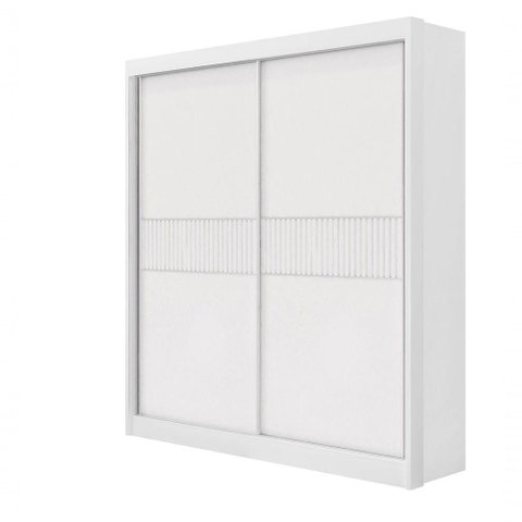 Guarda Roupa Santorini Ripado 2 Pts 100% Mdf - Branco