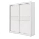 Ver imagem 1 de Guarda Roupa Santorini Ripado 2 Pts 100% Mdf - Branco
