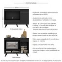 Ver imagem 3 de Balcão para Cooktop e Forno 105cm 1 Porta 1 Gaveta Veneza Multimóveis Mp2258 - Preto