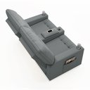 Ver imagem 6 de Poltrona do Papai Reclinável Sala de Cinema 2 Lugares Manual Baú Usb Pu Cinza