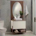 Ver imagem 5 de Gabinete e Espelheira 100cm Plena Superior Elite Marrom/Bronze/Branco