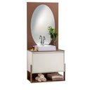 Ver imagem 6 de Gabinete e Espelheira 100cm Plena Superior Elite Marrom/Bronze/Branco