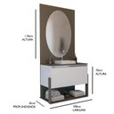 Ver imagem 3 de Gabinete e Espelheira 100cm Plena Superior Elite Marrom/Bronze/Branco