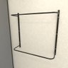 Arara de Roupas para Loja Quarto Closet 4 Peças Regulável 100x100 Cm Cor Preto Kit Clst1p16 - 2