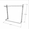 Arara de Roupas para Loja Quarto Closet 4 Peças Regulável 100x100 Cm Cor Preto Kit Clst1p16 - 4