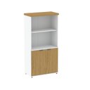 Ver imagem 3 de Armário Misto para Escritório 2 Portas com Prateleiras Linha PE40 Branco/Samba