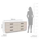 Ver imagem 2 de Cômoda Organizadora 150cm com 6 Gavetas 240830 Linha Valência Politorno