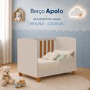 Ver imagem 5 de Conjunto Berço 2 em 1 e Cômoda 4 Gavetas Apolo Quarto Bebê
