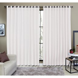 Cortina Tecido Rustico 2,00M x 2,40M Semi Blackout Branco - 2