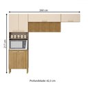 Ver imagem 4 de Armário de Cozinha England 9 Portas Ripado 3d Freijó/vanilla - Pnr Móveis