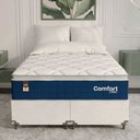 Ver imagem 6 de Cama Box Casal Bipartido + Colchão Comfort Class Pillow Top Azul/suede Branco
