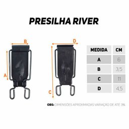 Kit River Cantil + Porta Cantil USA com Presilha Preto - 7