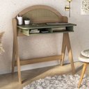 Ver imagem 2 de Mesa Escrivaninha Penteadeira Cecília Orgânica 90cm 100%mdf com Nicho Integrado - Desk Design
