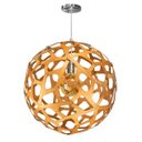 Ver imagem 1 de Lustre Pendente Jaci - Extra Grande 50x50cm - 100% Madeira