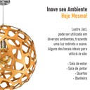 Ver mais imagens de Lustre Pendente Jaci - Extra Grande 50x50cm - 100% Madeira