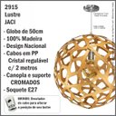 Ver imagem 3 de Lustre Pendente Jaci - Extra Grande 50x50cm - 100% Madeira