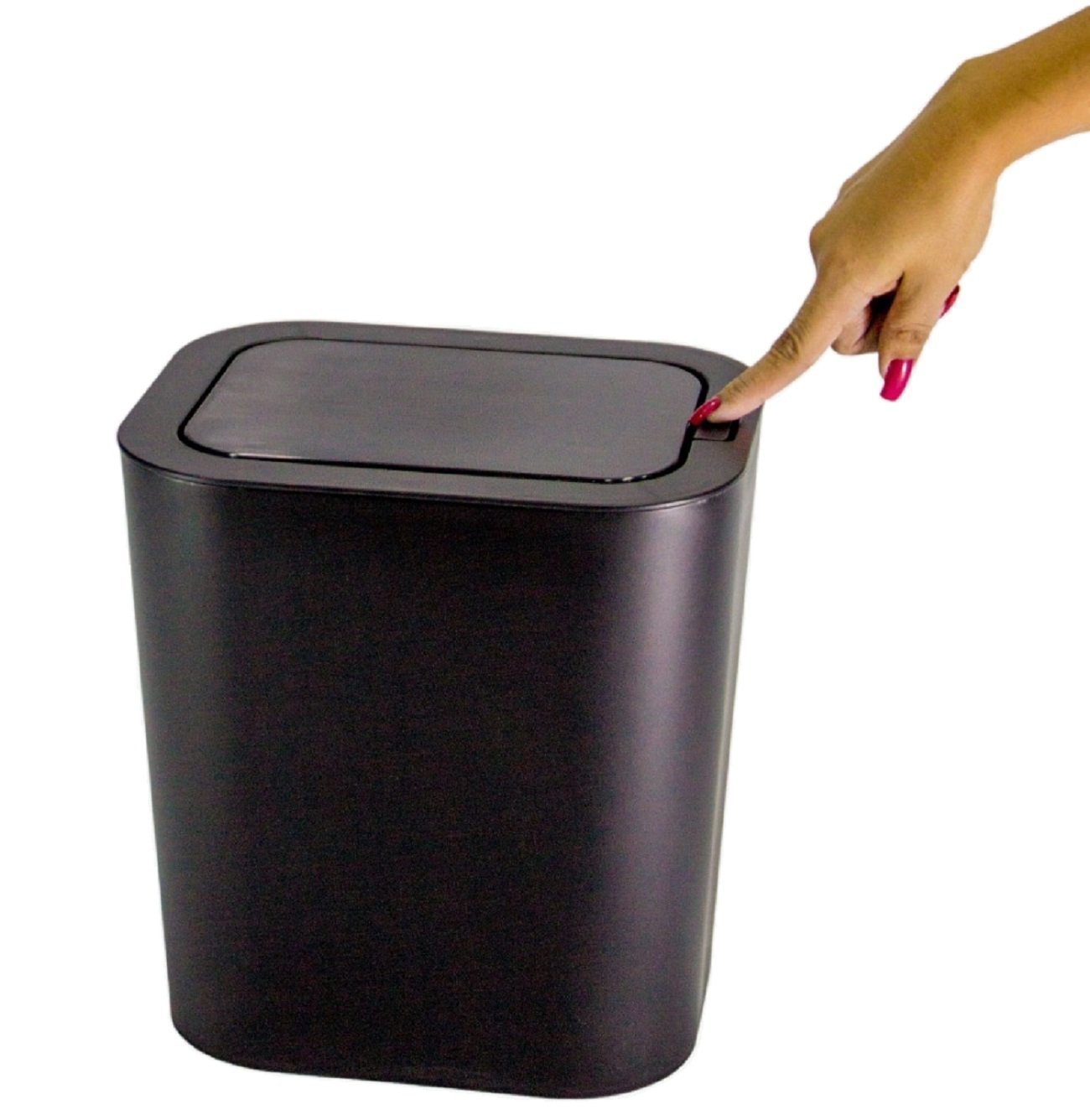 Lixeirinha 12l Click Label e Dispenser Integrado para Rolo de Sacos Lixo