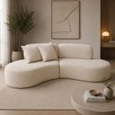 Ver imagem 3 de Sofá Luxo Sala Salão 200cm Virginia 2 Lugares Bouclê Bege
