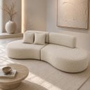 Ver imagem 2 de Sofá Luxo Sala Salão 200cm Virginia 2 Lugares Bouclê Bege
