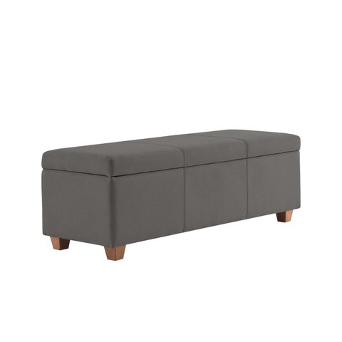 Recamier Bau Dubai 1,40m Suede Cinza - Inova Decorações