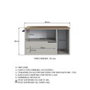 Ver imagem 6 de Conjunto Banheiro Gabiente 80cm e Espelheira Mel/arenas Cj8020