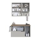 Ver imagem 4 de Conjunto Banheiro Gabiente 80cm e Espelheira Mel/arenas Cj8020