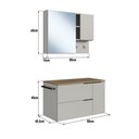Ver imagem 5 de Conjunto Banheiro Gabiente 80cm e Espelheira Mel/arenas Cj8020