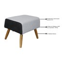 Ver imagem 3 de Puff Decorativo 60 cm Viseo C-05 C-315 Corano Preto - Domi