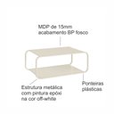Ver imagem 5 de Mesa de Centro Orgânica 80cm com Pé Metal BP Luna Offwhite