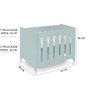 Mini Berço Moisés Junior Cor Menta com Colchão e Mosqueteiro - 2