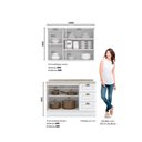 Ver imagem 2 de Cozinha Compacta 120cm Americana com Tampo 2 Peças 5 Portas 3 Gavetas Henn - Branco Hp Fosco