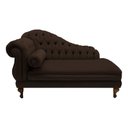 Ver imagem 2 de Recamier Divã Larissa 150cm Direito Suede:marrom/liso