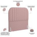 Ver imagem 4 de Cabeceira Cama Box Queen Estofada Orgânica 160cm Alice W01 Linho Rosa - Lyam Decor
