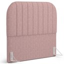Ver imagem 2 de Cabeceira Cama Box Queen Estofada Orgânica 160cm Alice W01 Linho Rosa - Lyam Decor