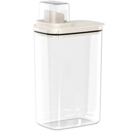 Kit 5 Dispenser de Sabão Líquido 2,3l Bege Tampa Medidora ou para Amaciante Detergente - 5