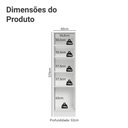 Ver imagem 2 de Paneleiro 60 cm 3 Portas Branco/Cinza Lux Madesa