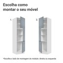 Ver imagem 4 de Paneleiro 60 cm 3 Portas Branco/Cinza Lux Madesa
