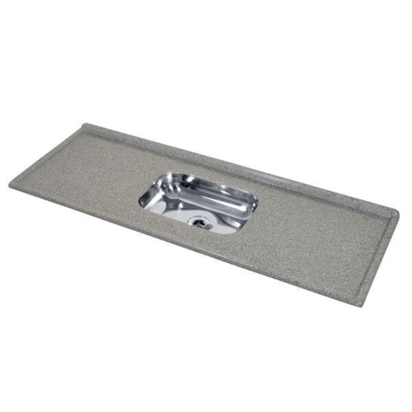 Pia para Cozinha Cuba Inox Ecogranito 120x54cm DVG Decoralita