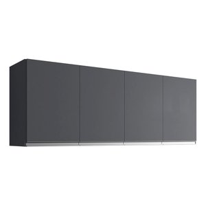 - Armário Aéreo Ajl Cozinha Cinza 150cm.