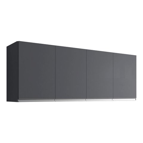 - Armário Aéreo Ajl Cozinha Cinza 150cm.
